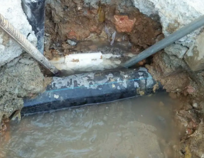 龙圩测漏水之水管漏水